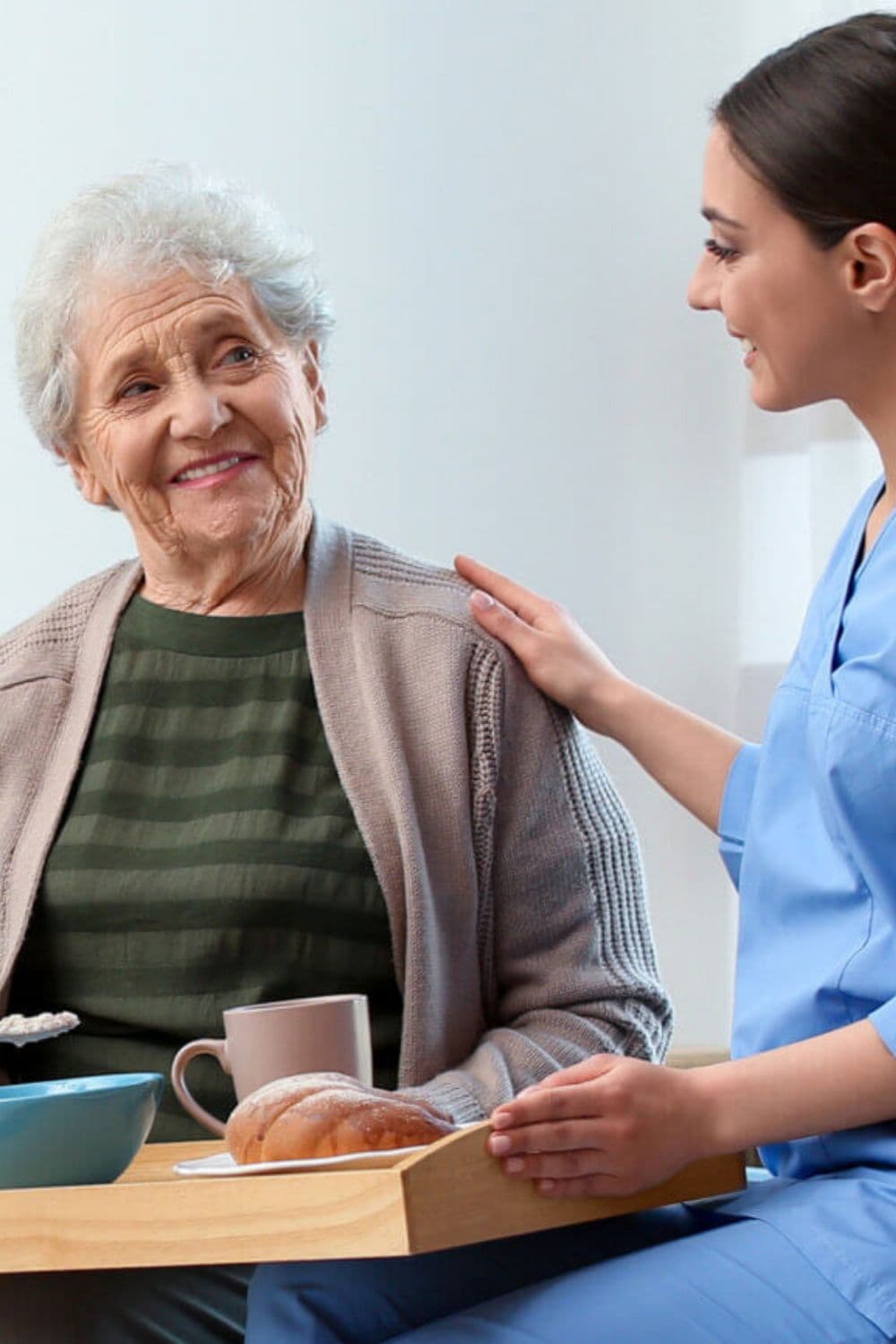 Valor caregiver with a smiling elder